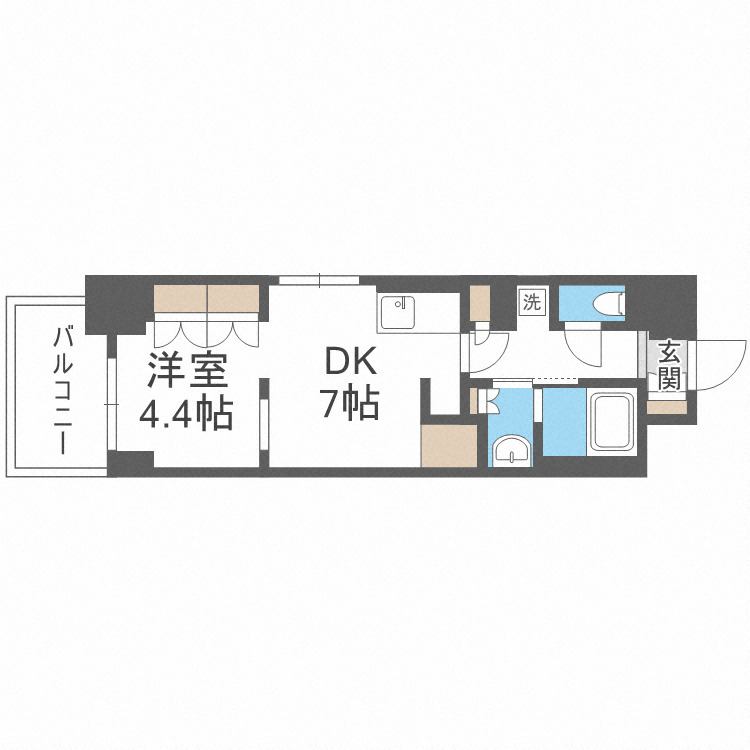 コンフォリア北堀江一丁目の間取り