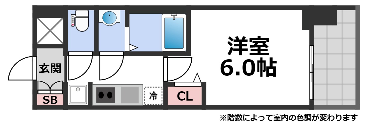 プレサンスOSAKA東成中本ハーヴィルの間取り