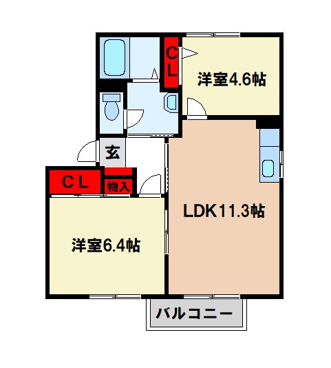 フォーレスM・Fの間取り