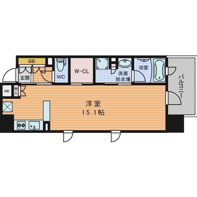 パークアクシス心斎橋の間取り