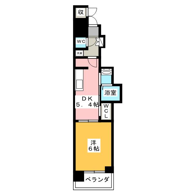 エステムコート名古屋平安通クチュールの間取り