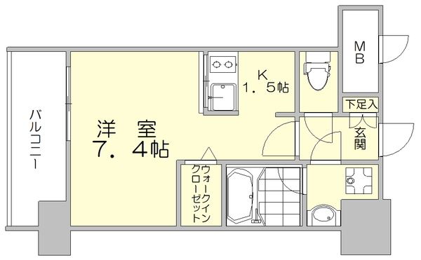 エンクレスト博多駅南FITの間取り