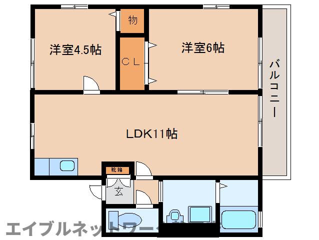 静岡市葵区羽鳥本町のアパートの間取り