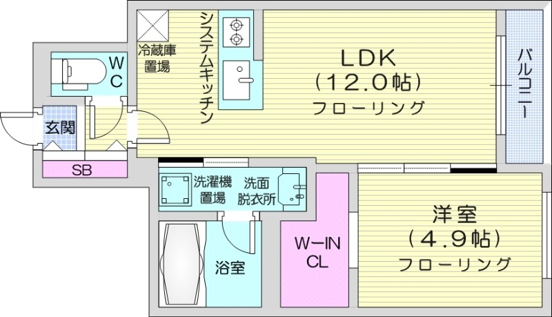 リベッキオ豊平公園の間取り