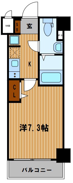 横浜市中区野毛町のマンションの間取り