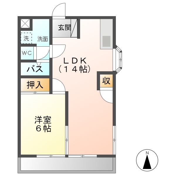 カームハイツNAWAの間取り