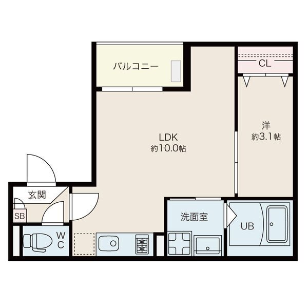 名古屋市南区寺崎町のアパートの間取り