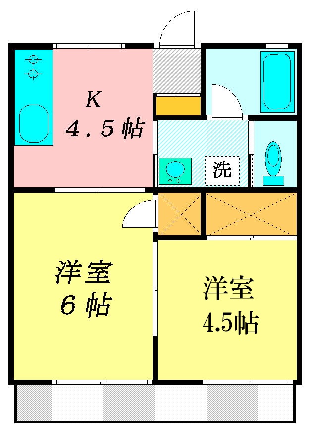 ハイツタチザワ１号棟の間取り