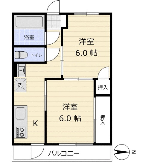 足立区梅田のマンションの間取り