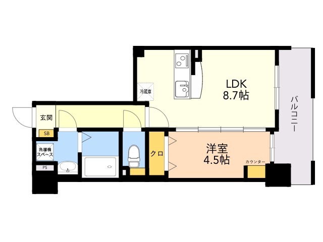 ラフィーネ箱崎駅前の間取り