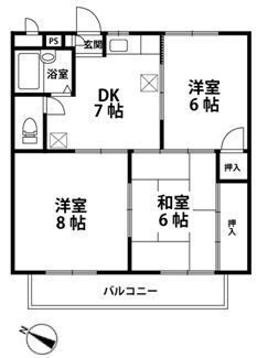 さいたま市北区宮原町のアパートの間取り