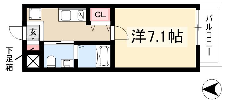 エルザビル名古屋駅前の間取り