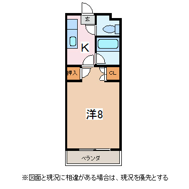 松本市大字新村のマンションの間取り