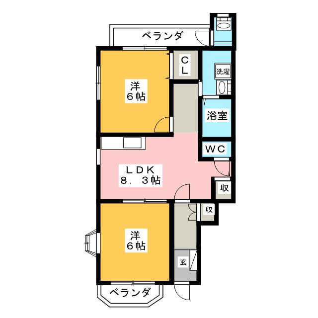 レオパルド２１の間取り