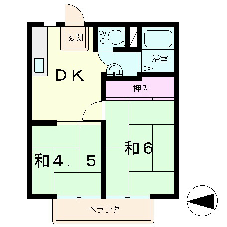 コーポタナカの間取り