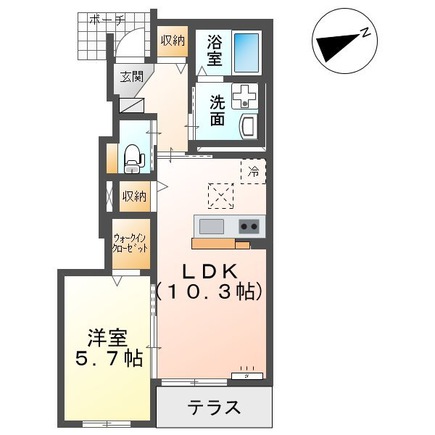 千葉市緑区大膳野町のアパートの間取り