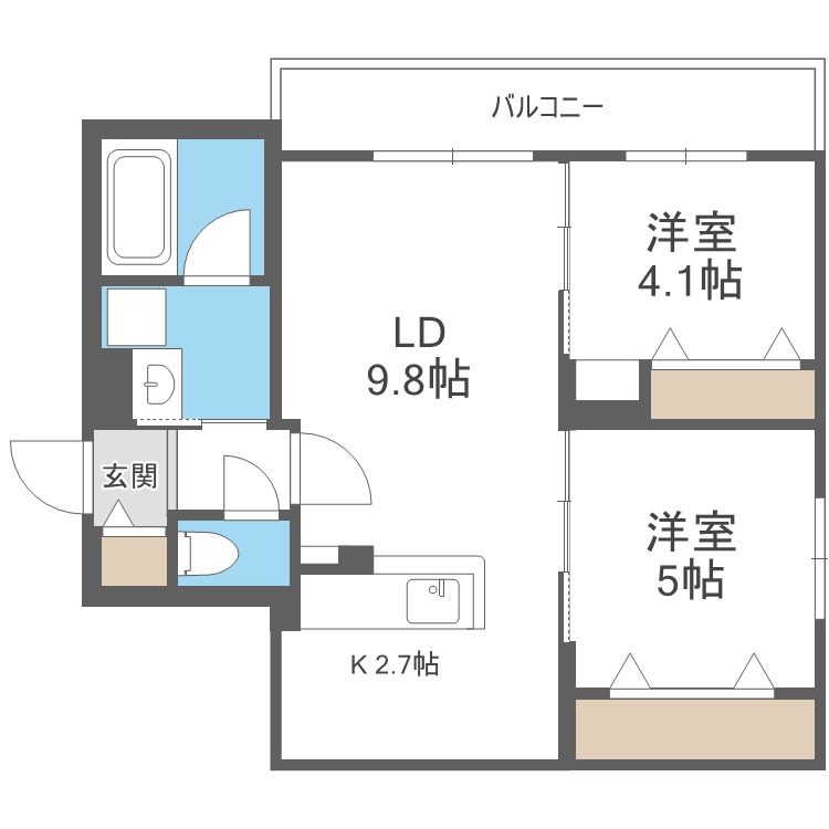 Ｓ－ＲＥＳＩＤＥＮＣＥ北円山ａｌｅｓｉａの間取り