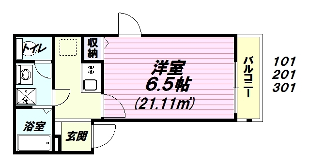 春日部市小渕のアパートの間取り