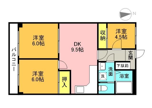 江戸川区南葛西のマンションの間取り