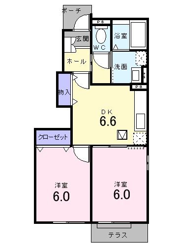 ＦＯＲＥＳＴ北ノ浦Ａの間取り