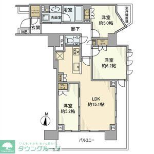 名古屋市中区錦のマンションの間取り