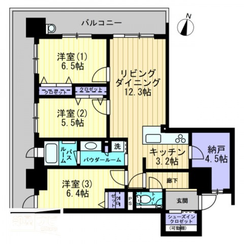 アルファゲートタワー福山駅前の間取り