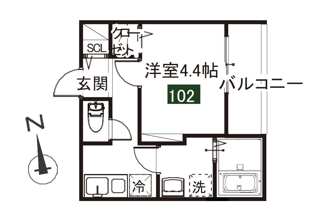 MELDIA相模原氷川町の間取り