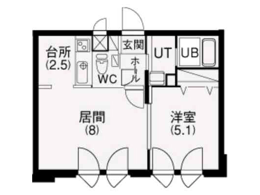 函館市本町のマンションの間取り