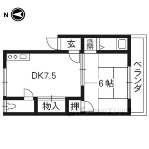 コーポサンミドロの間取り