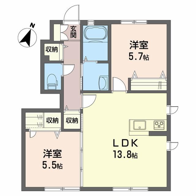 シャーメゾン・まゆ　Ｂ棟の間取り