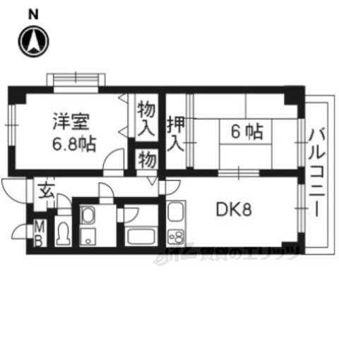 カルモ中村の間取り