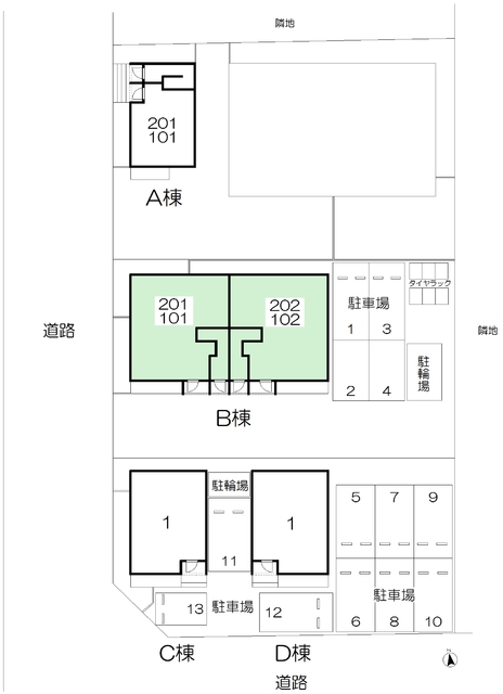 駐車場　配置図