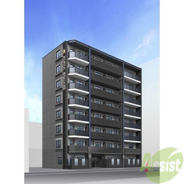 建物外観　完成予想パース　札幌市東区「アルファスクエア北１１東１」