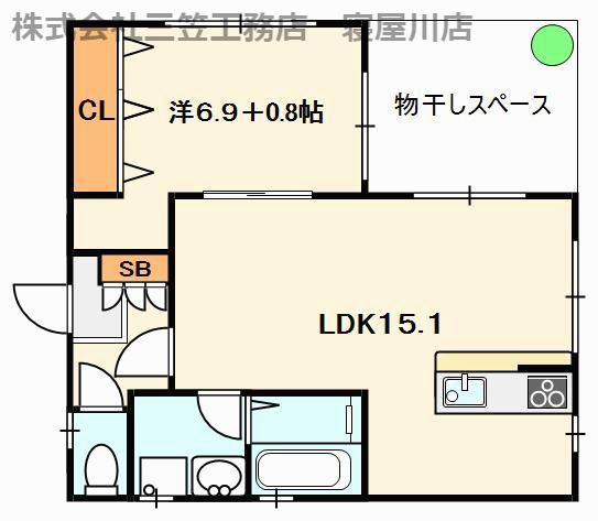 プレミアム長尾西町の間取り