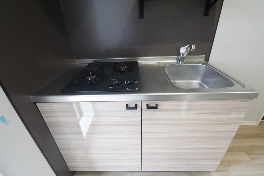 キッチン　２口コンロなので同時調理も可能♪