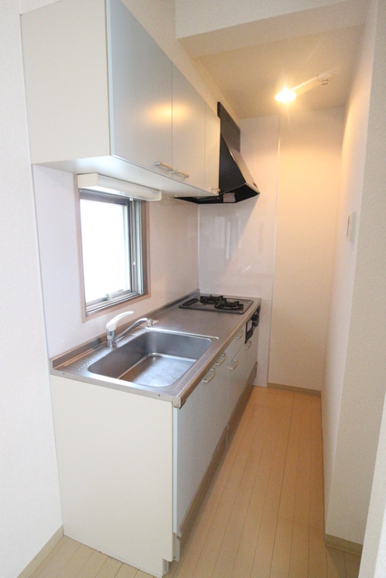 キッチン　2口ガスコンロのシステムキッチン！グリル付き！