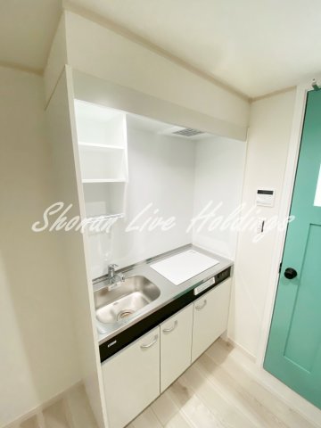 キッチン　2口IHクッキングヒーターで掃除も楽チン♪