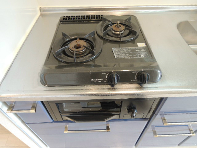 ロビー　グリル付きガスキッチン