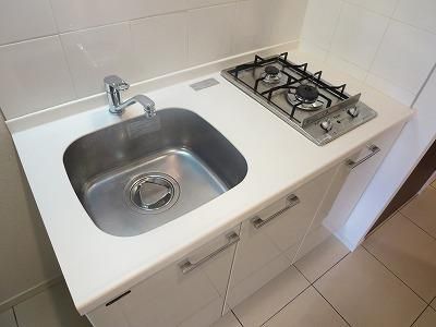 キッチン　★２口ガスコンロのシステムキッチンで楽しくお料理★