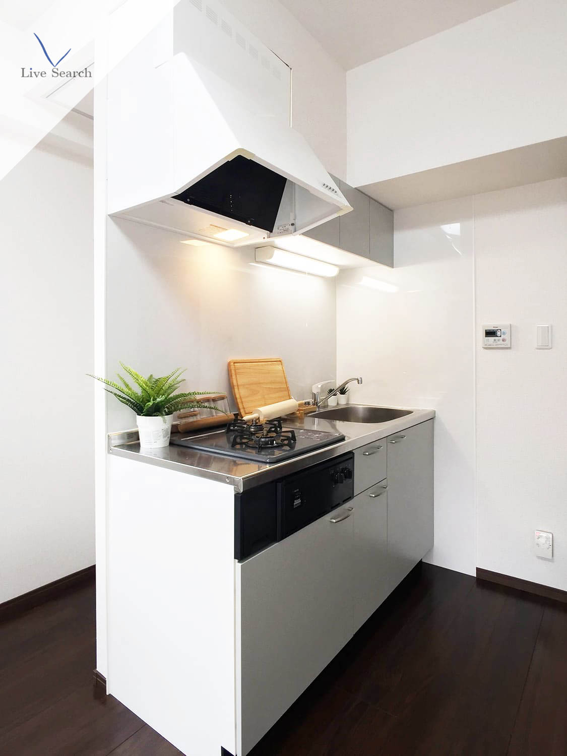 キッチン　コンパクトなキッチンで掃除もラクラク