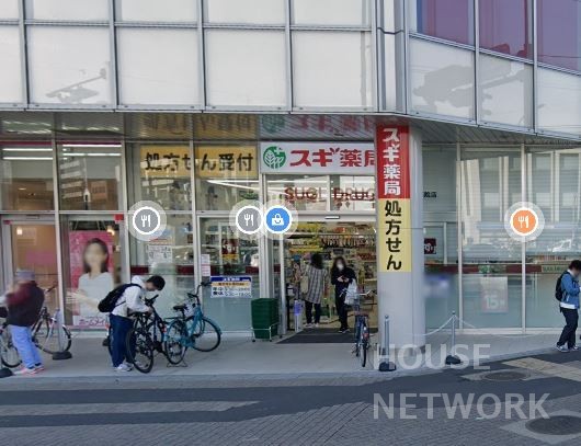 ドラックストア　スギ薬局西院店（ドラッグストア）まで355m