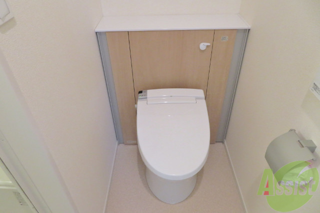 トイレ　トイレがこの位置にあるのは面白いですねー