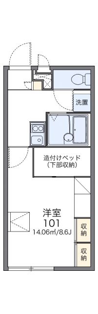 レオパレスアルファの間取り写真