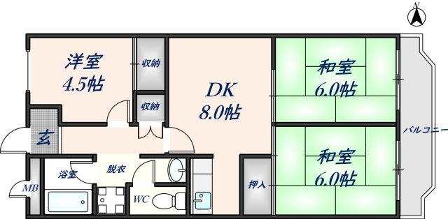 第2東大阪村橋マンションの間取り写真