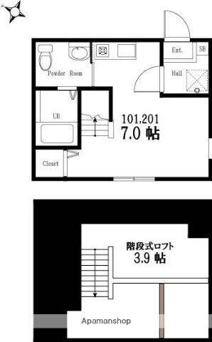 相鉄本線 西横浜駅 徒歩11分 2階建 築8年の間取り写真