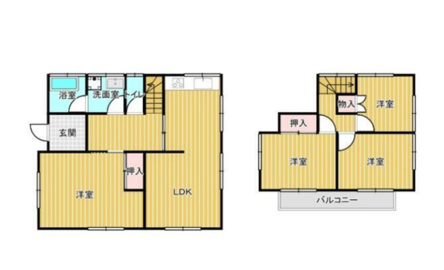 白根4丁目貸家の間取り写真