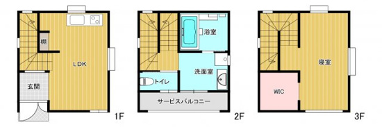 アサヒ花畑戸建の間取り写真