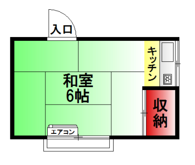 新宿区若葉のアパートの間取り