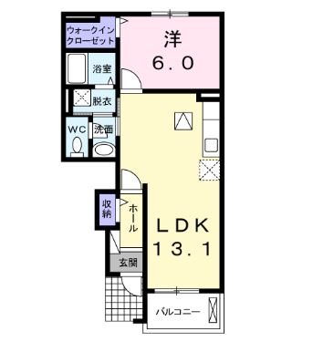 伊那市美篶のアパートの間取り