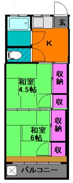 足立区綾瀬のマンションの間取り